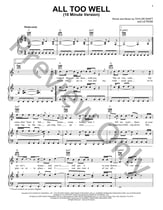 All Too Well (10 Minute Version) (Taylor's Version) piano sheet music cover